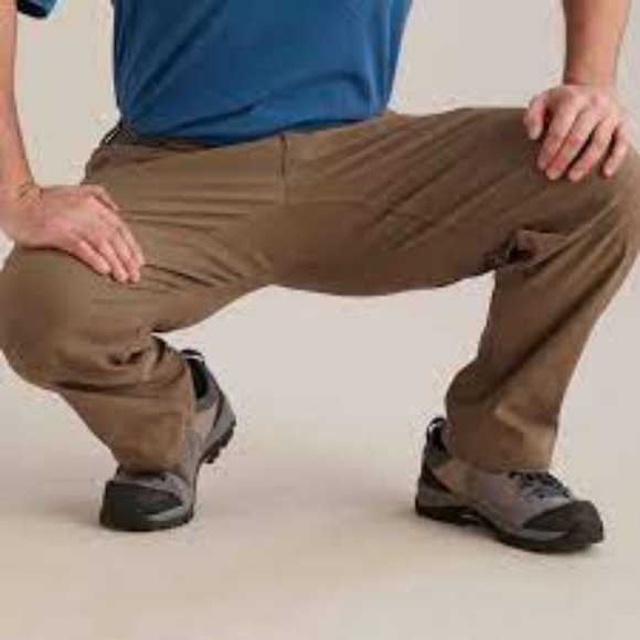 Duluth Trading Mens Flex Dry On The Fly Relaxed Brown Cargo Pants Size Lx30 - Picture 3 of 13